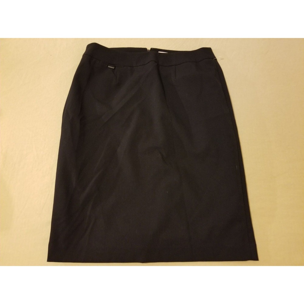 Womens Calvin Klein Wool Skirt 8 Black